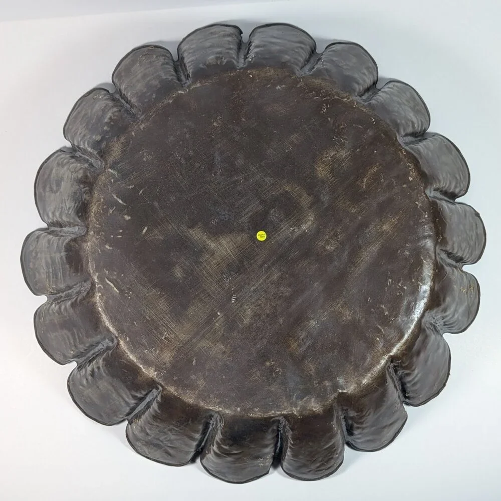 Sundance Fluted Metal Bowl, Upcycled Steel Drums, Industrial Design, Table Decor - Picture 3 of 7